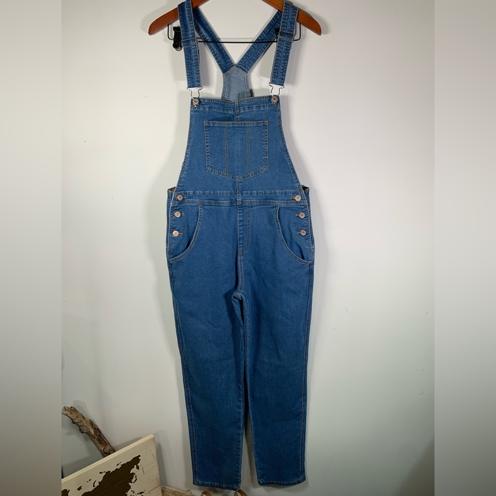 Denim Overalls Medium Wash Blue Jean Women's‎ Size S